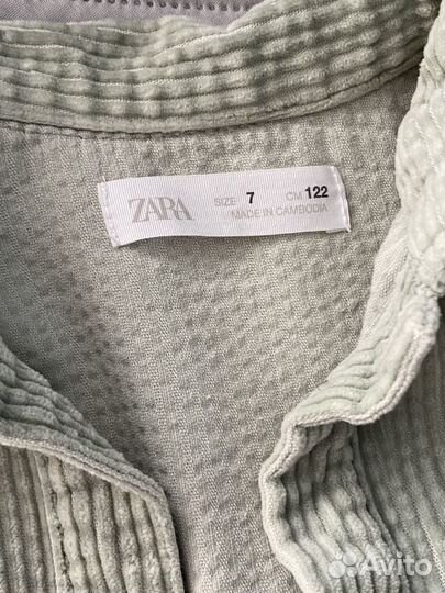 Вельветовая рубашка zara для девочек