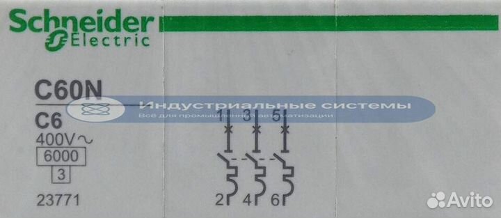 Выключатель Schneider Electric C60N C6 23771