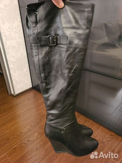 Ботфорты сапоги натуральная кожа 37 р