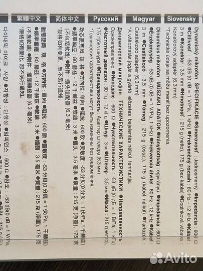 Микрофон Panasonic RP-VK211