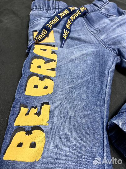 Утепленные джинсы для мальчика 98