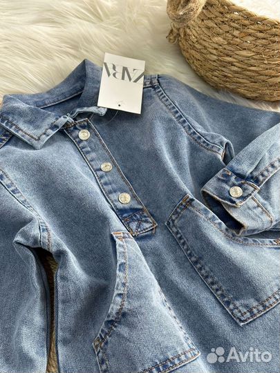 Платье для девочки zara джинсовое