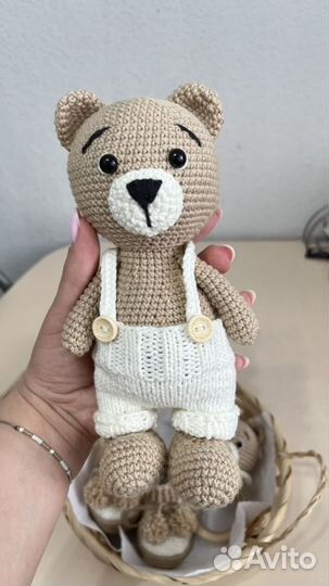 Вязаные игрушки+погремушка+пинетки