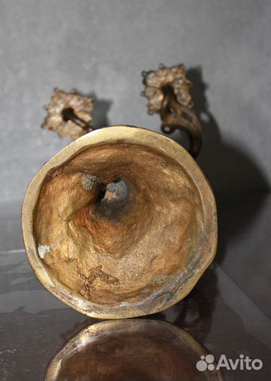 Подсвечник. Модерн. Красивая женщина. Бронза. 19в