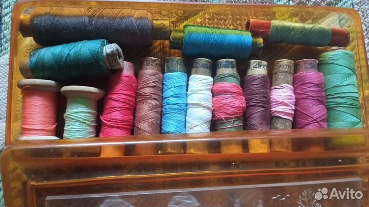 Шкатулка с нитками СССР
