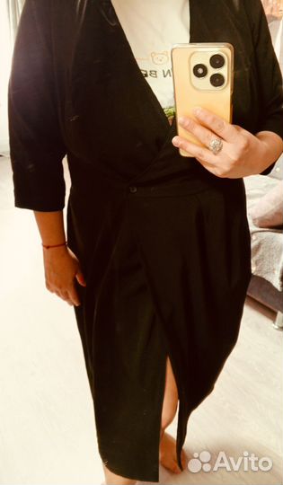 Накидка женская длинная удлиненный жакет пиджак