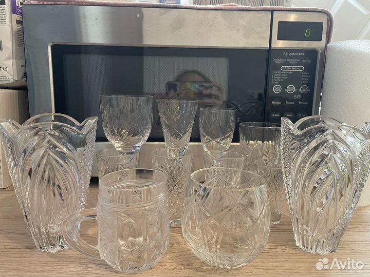 Фужеры,бокалы и стопки комлектами хрусталь СССР