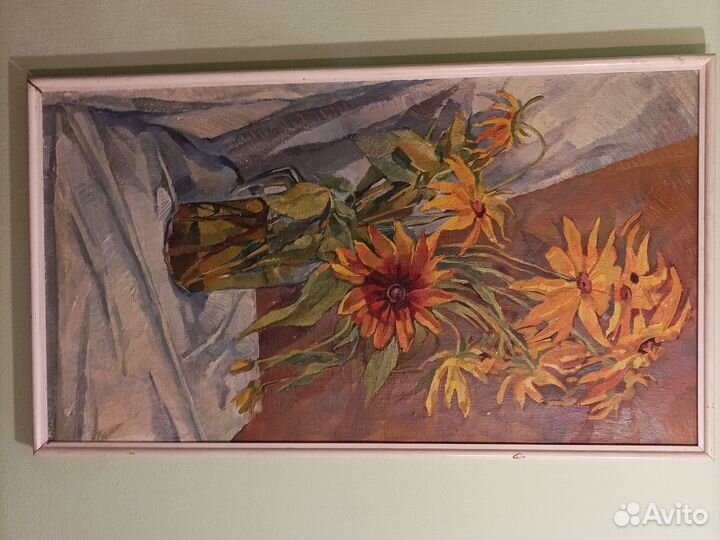 Картина маслом на холсте цветы