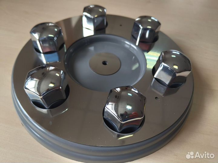 Колпаки газель серые с нержавейкой + колпачки