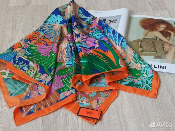 Шелковый платок Hermes Ручная подгибка 5цв