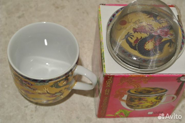 Чашка (кружка) заварочная с крышкой и ситечком