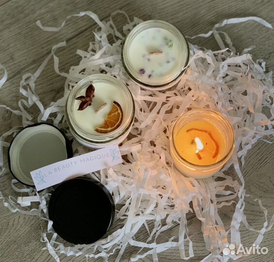 Ароматическая свеча из соевого воска