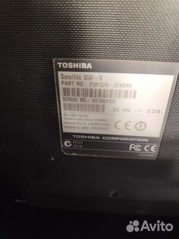 Ноутбук Toshiba Sattelite S50 объявление продам