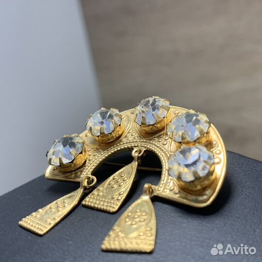 Винтажная Брошь Кокошник Сделано В СССР Ретро
