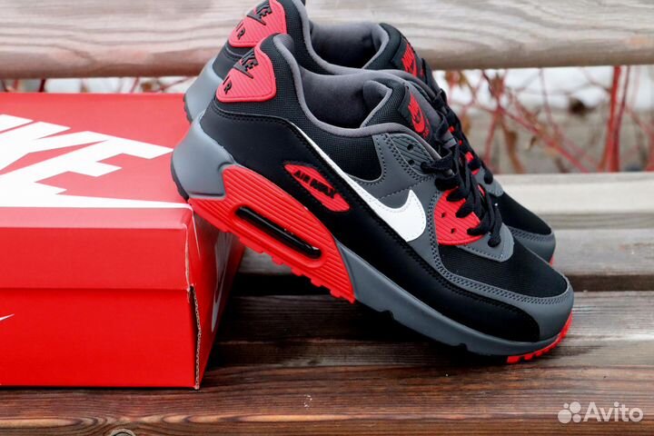 Кроссовки Nike Air Max 90 Anthracite Mystic Red