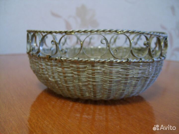 Ваза - конфетница из мельхиора (СССР)