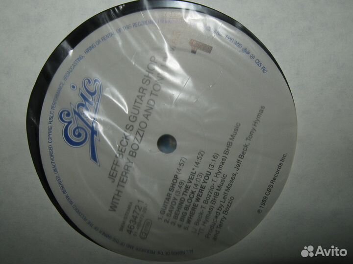 Пластинка Jeff Beck Terry Bozzio Tony Hymas