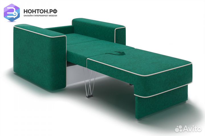 Кресло еврокнижка Берген изумрудное