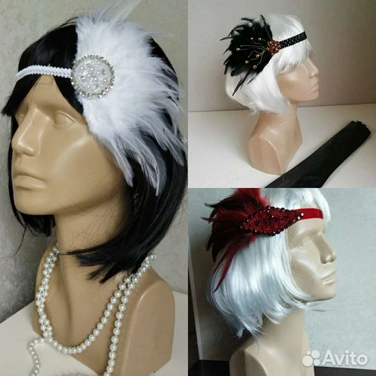 Повязка на голову с пером