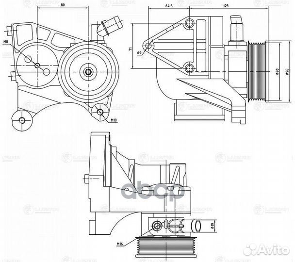 Насос гур для а/м Fiat Ducato (06) 2/3 JTD LUZ