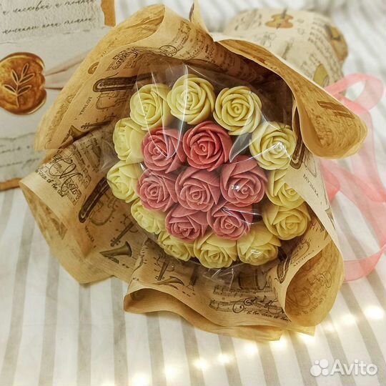 Бельгийский шоколад в виде букета из роз