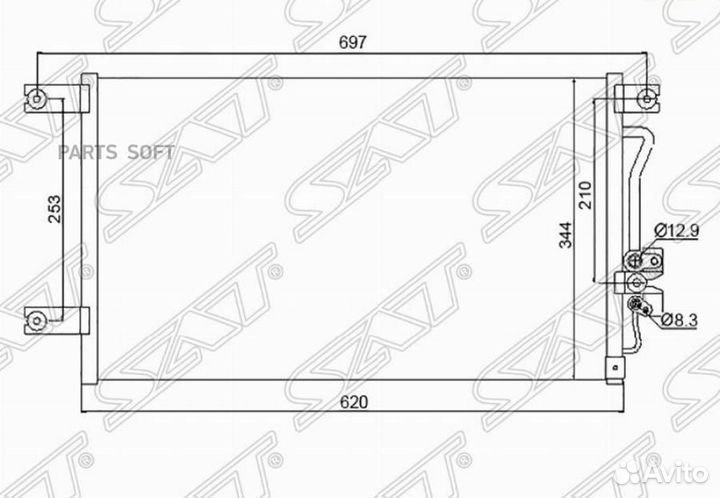 Радиатор кондиционера Митсубиси Челленджер 96-02