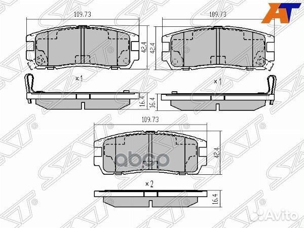 Колодки тормозные зад isuzu trooper/opel monter