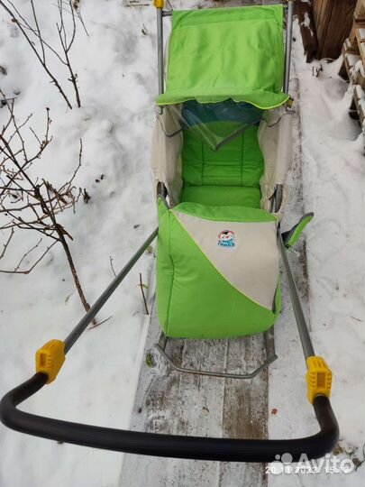 Детские зимние санки коляска