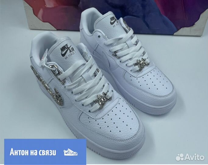 Nike air force 1 molten metal 41-45 белые