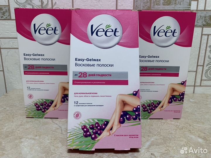 Восковые полоски Veet для нормальной кожи