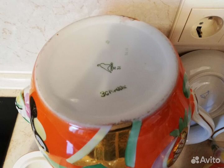 Сервиз чайный Золотой олень, Дулево 60-70 гг 20го