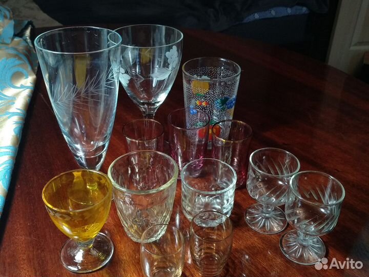 Рюмки хрустальные, стопки СССР остатки