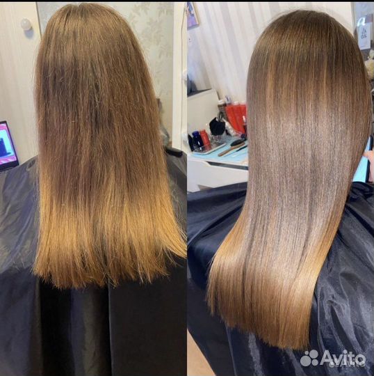 Модель на ботокс и кератин волос