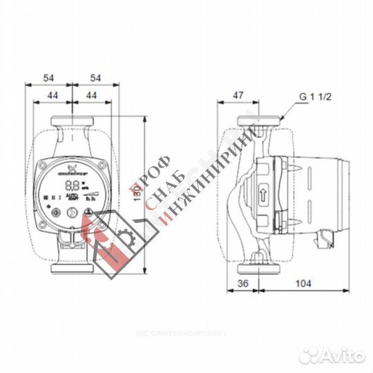 Насос alpha2 25-40 130 PN10 1х230В/50 Гц Grundfos