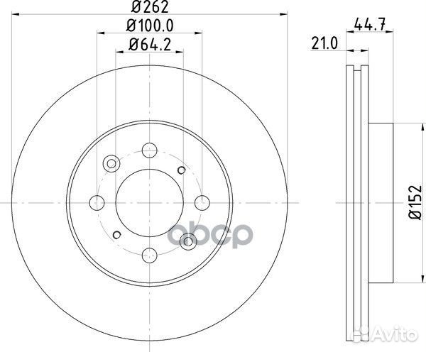 Диск тормозной перед ND8011K nisshinbo