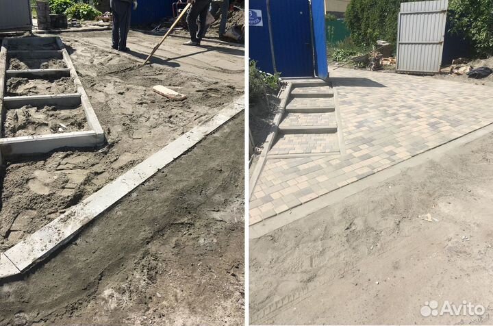 Укладка тротуарной плитки