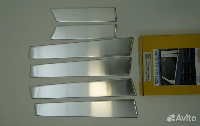 Накладки на стойки дверей Nissan Qashqai II 2014