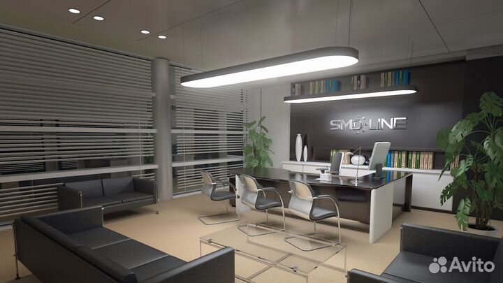 Светодиодная потолочная люстра форма Овал 1200мм