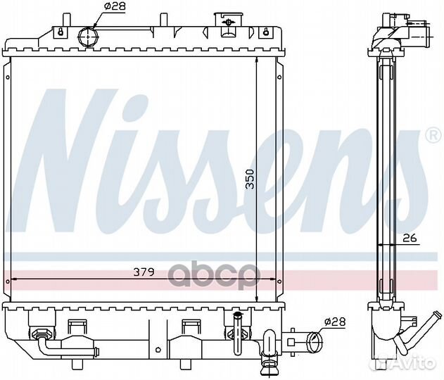 Радиатор системы охлаждения mazda: demio (DW) 1.3