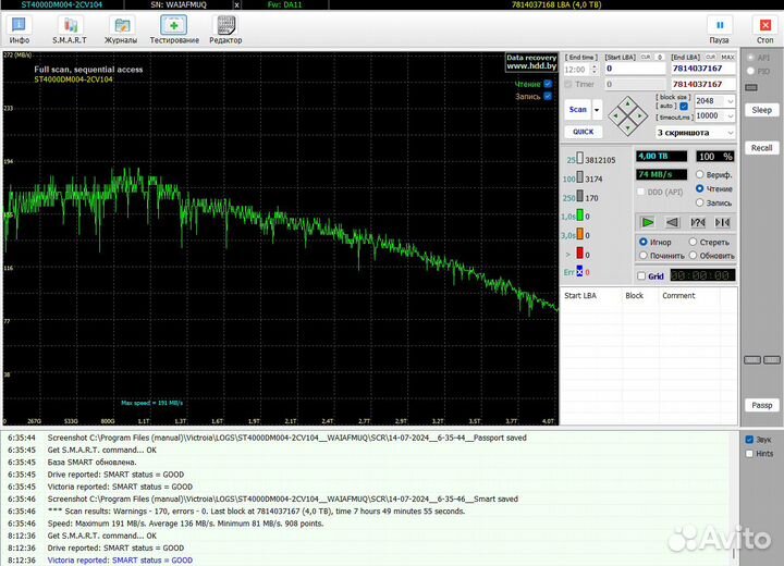 Жесткий Диск 4TB (ST4000DM004-2CV104)