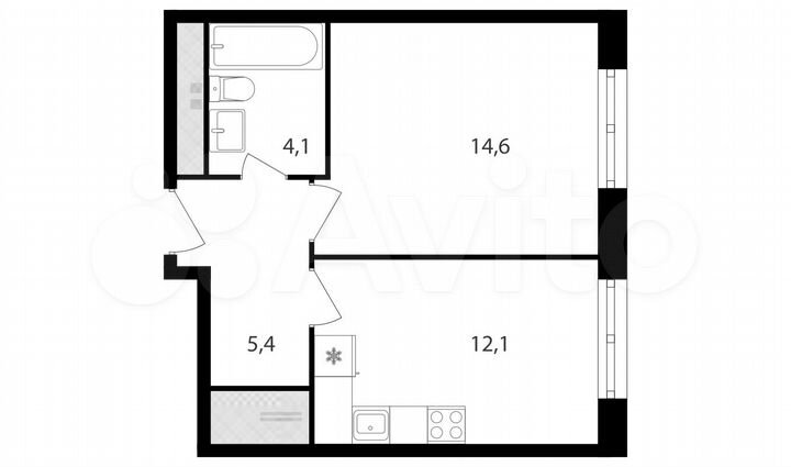 1-к. квартира, 36,3 м², 9/18 эт.