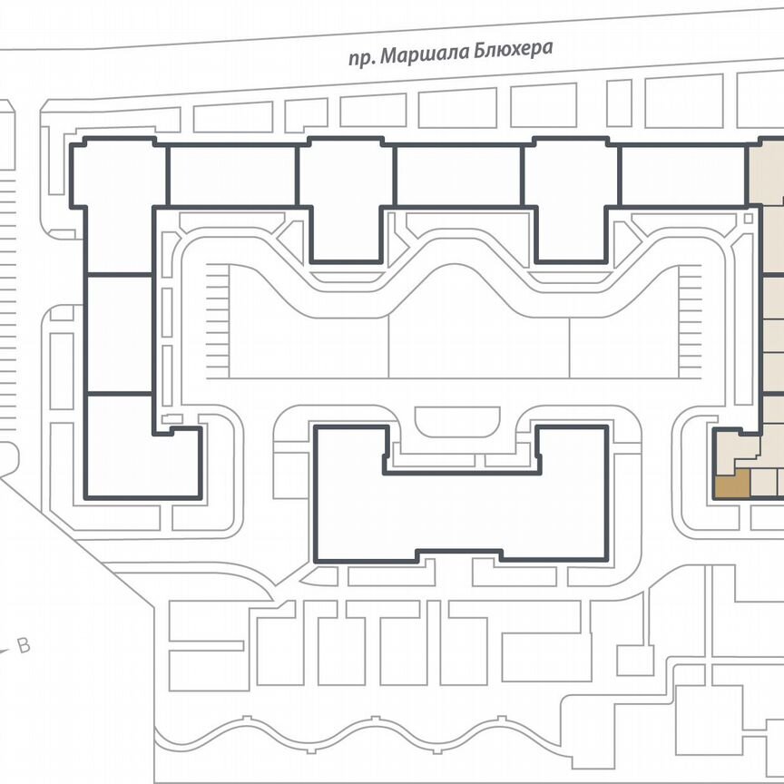 1-к. квартира, 42,6 м², 2/15 эт.