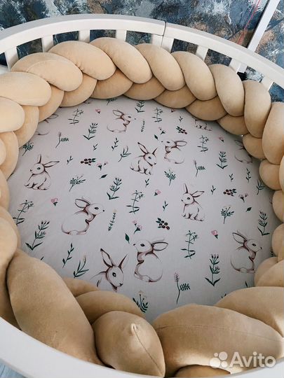 Бортик коса в кроватку