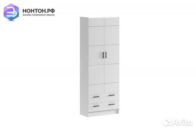 Шкаф двухстворчатый Вега NEW белый глянец / белый