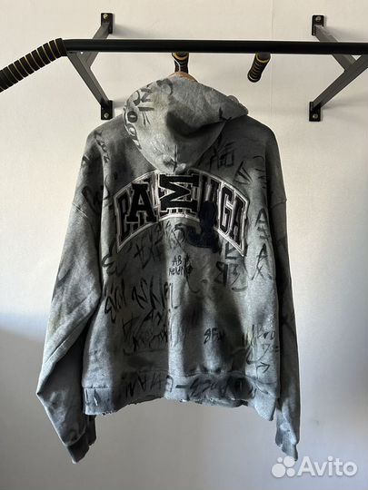 Balenciaga Skater Graffiti Zip Hoodie