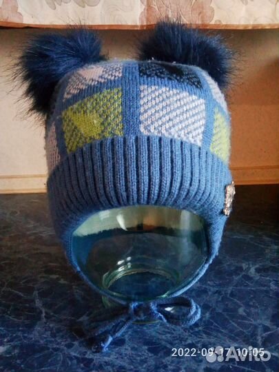 Шапка Зимняя для Мальчика на 2.5-3 года Тёплая