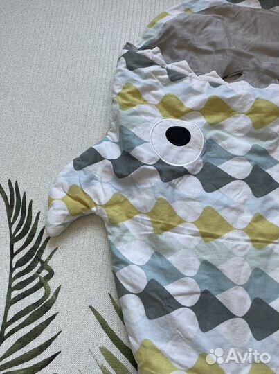 Конверт на выписку с утеплителем акула