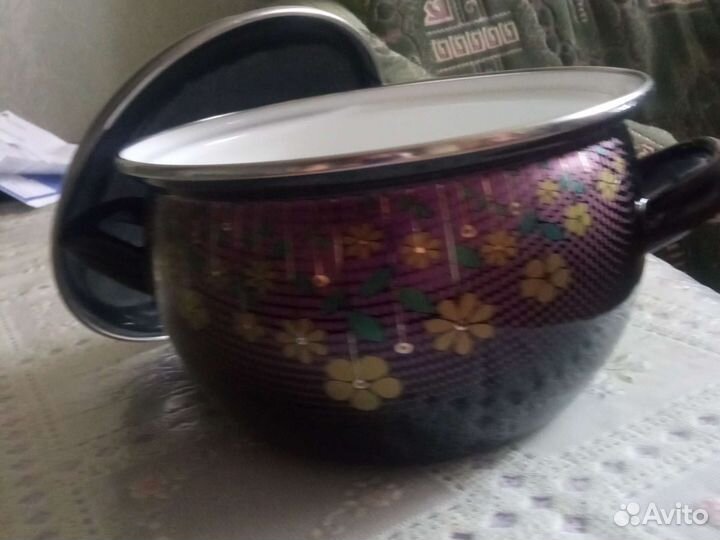 Кастрюля эмалированная б/у, 3 л, Турция