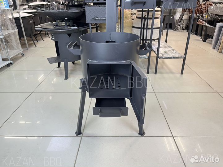 Печь усиленная с трубой и зольником