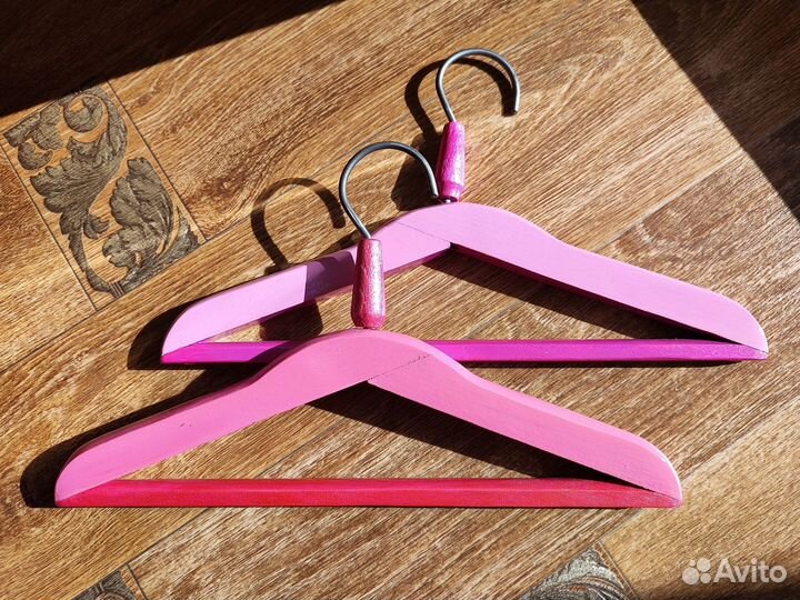 Вешалки плечики деревянные детские Барби/Barbie